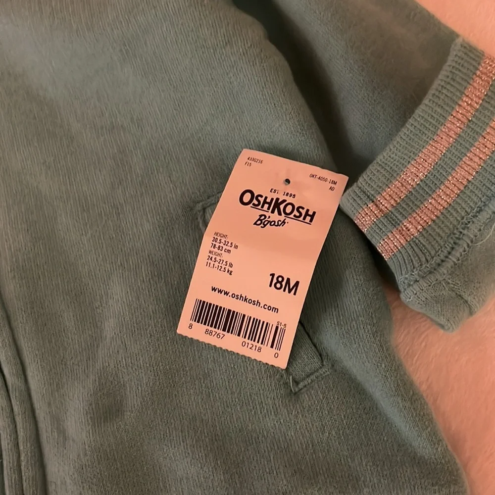 NWT Oshkosh hoodie sweatshirt size 18 months